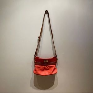 Vintage Valenti Italian Leather Crossbody Bag in Pink